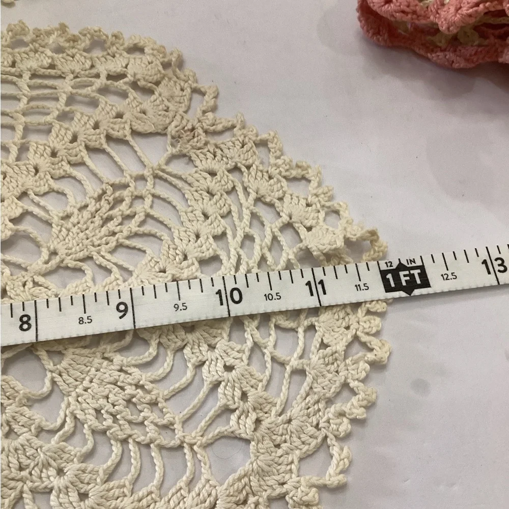 Vintage Crocheted Doilies very detailed lot of 4
